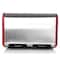 MegaChef Red 4 Slice Toaster in Stainless Steel